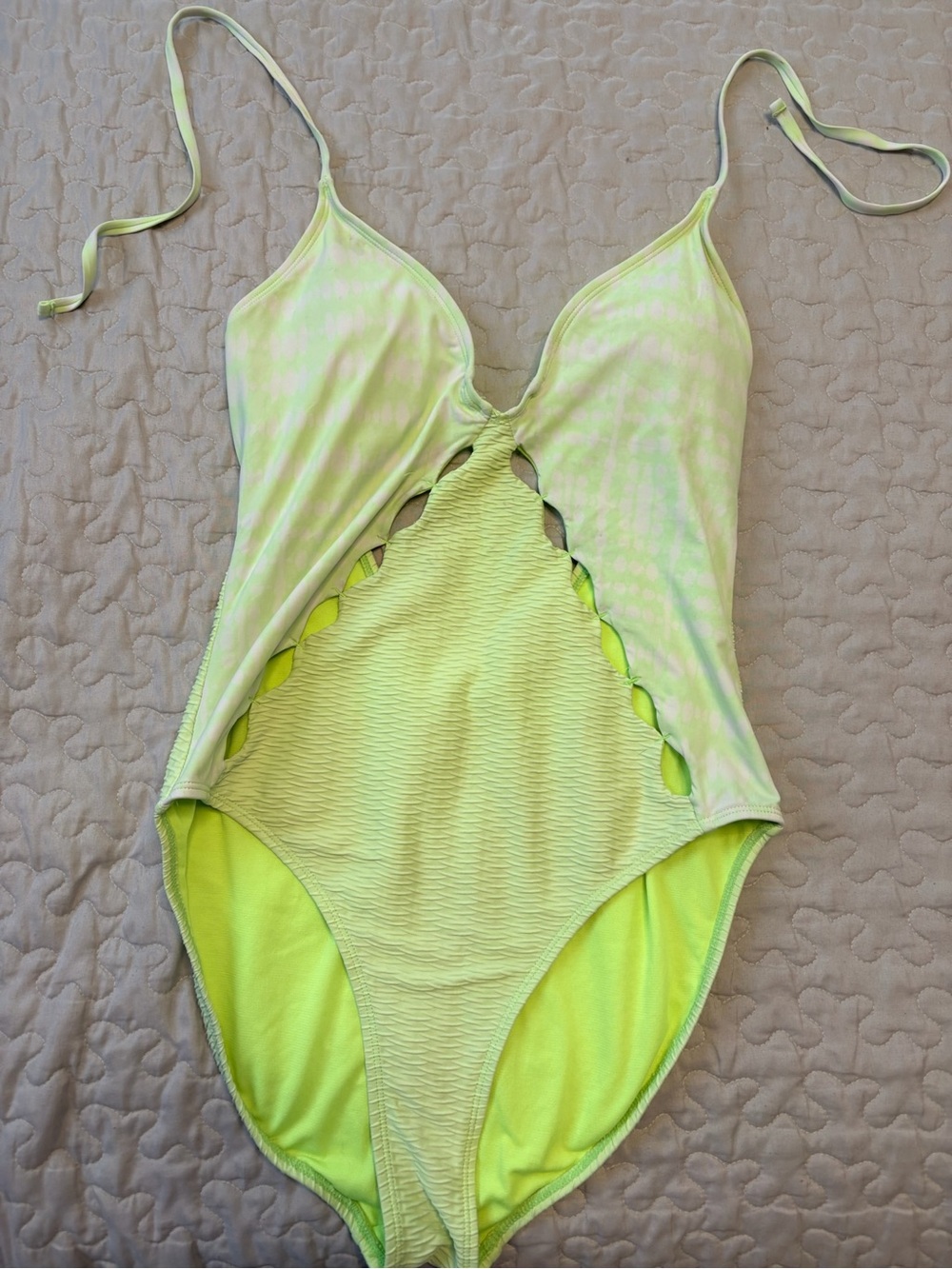 Ambrielle Neon Lime One-Piece Swimsuit